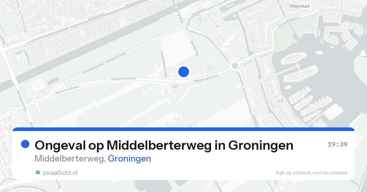 Ongeval op Middelberterweg in Groningen — 17 aug 2026