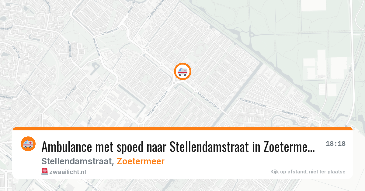 Ambulance met spoed naar Stellendamstraat in Zoetermeer — 23 jun 2026