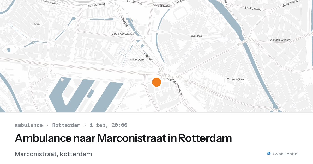 Ambulance naar Marconistraat in Rotterdam — 1 feb 2026