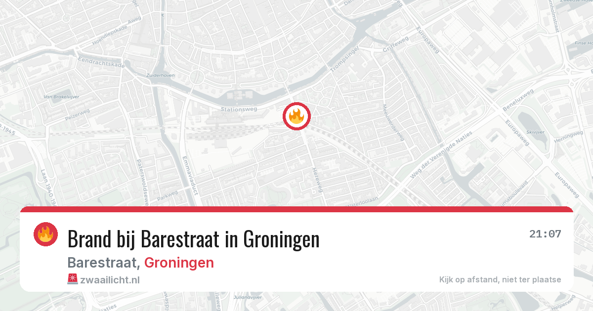 Brand bij Barestraat in Groningen — 6 jul 2026