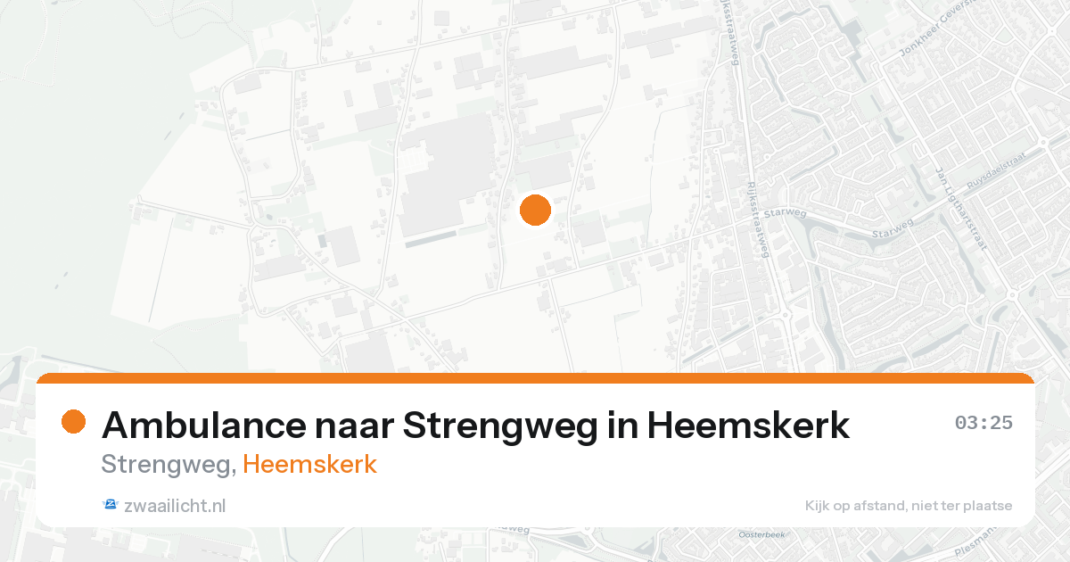 Ambulance naar Strengweg in Heemskerk — 17 aug 2026