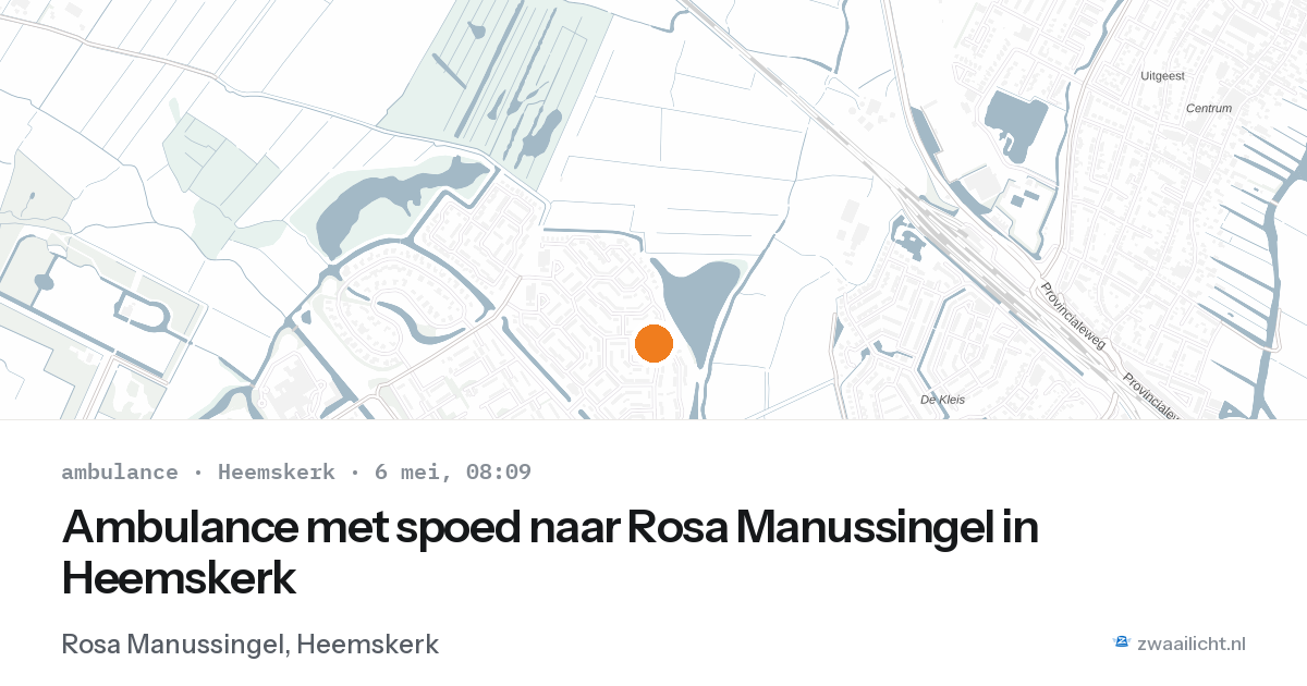 Ambulance met spoed naar Rosa Manussingel in Heemskerk — 6 mei 2026