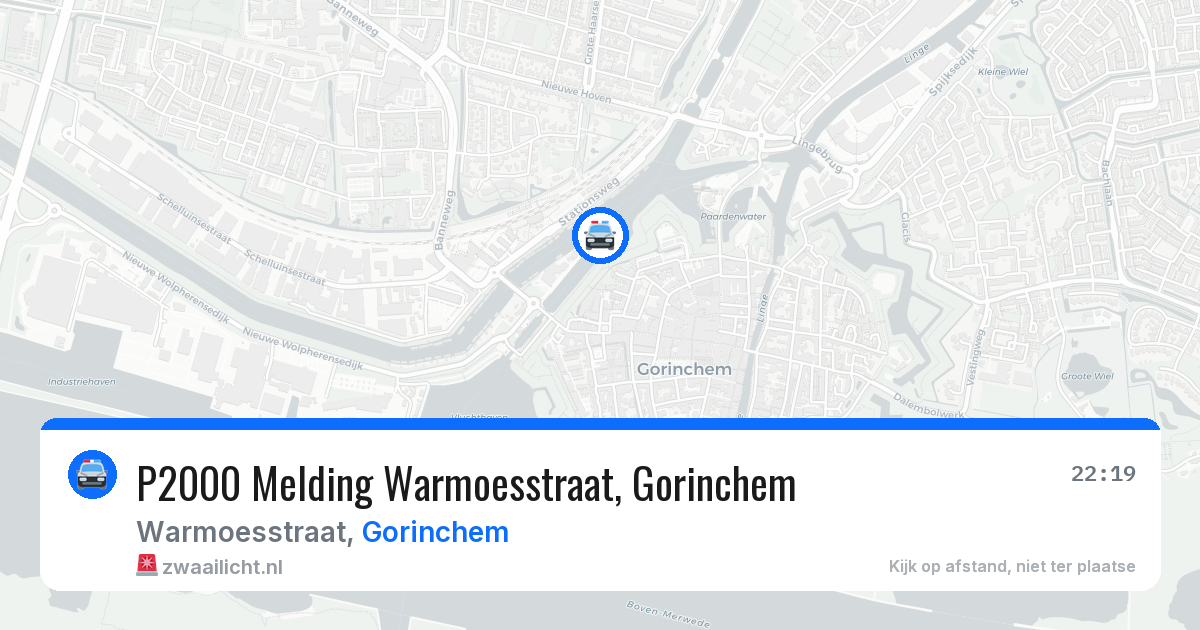 P2000 Melding Warmoesstraat, Gorinchem — 22 jun 2026