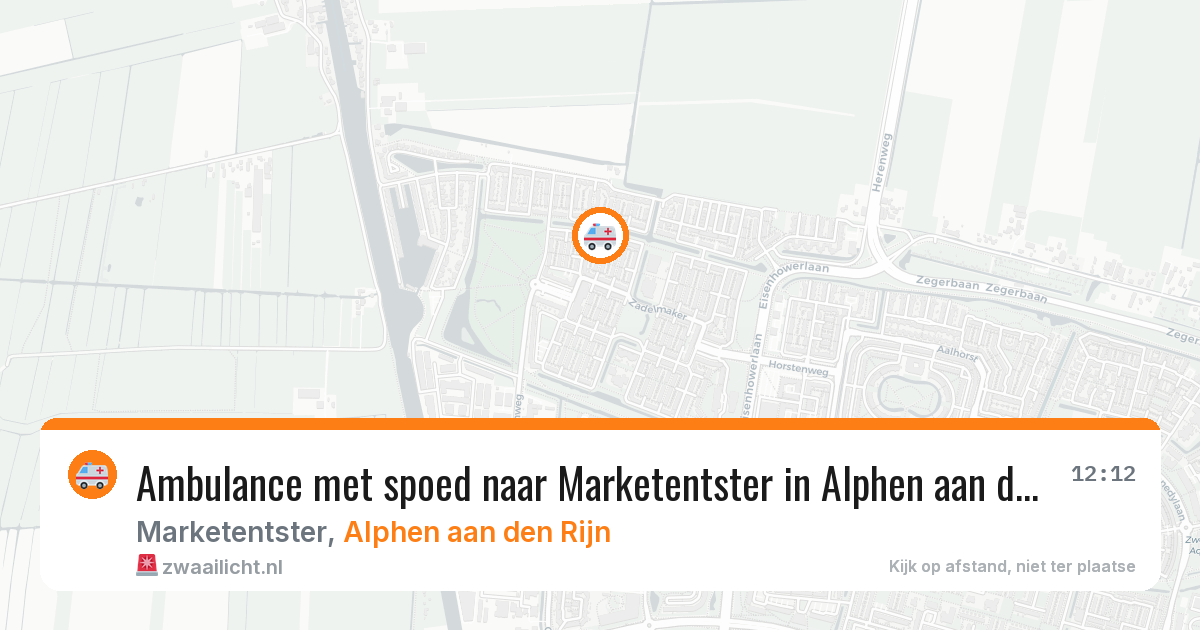 Ambulance met spoed naar Marketentster in Alphen aan den Rijn — 7 jun 2026