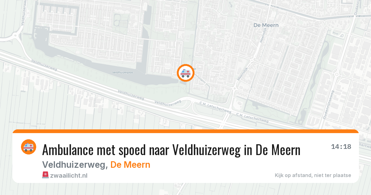 Ambulance met spoed naar Veldhuizerweg in De Meern — 24 mei 2026
