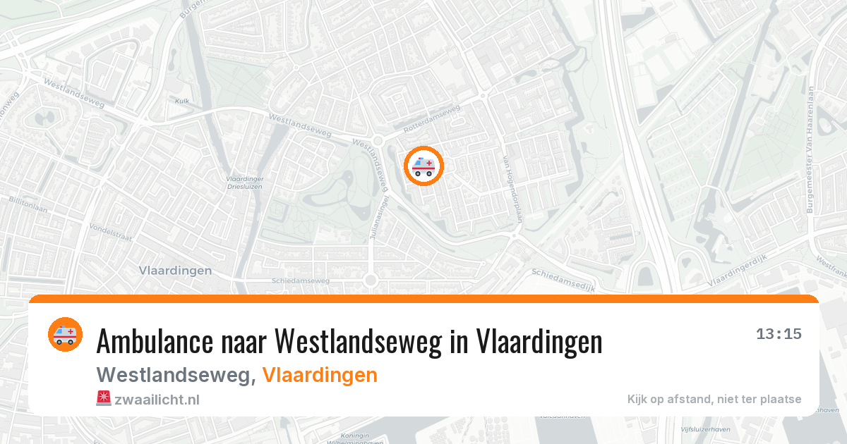 Ambulance naar Westlandseweg in Vlaardingen — 11 jul 2026
