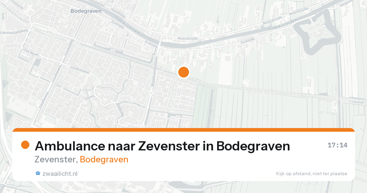 Ambulance naar Zevenster in Bodegraven — 22 aug 2026