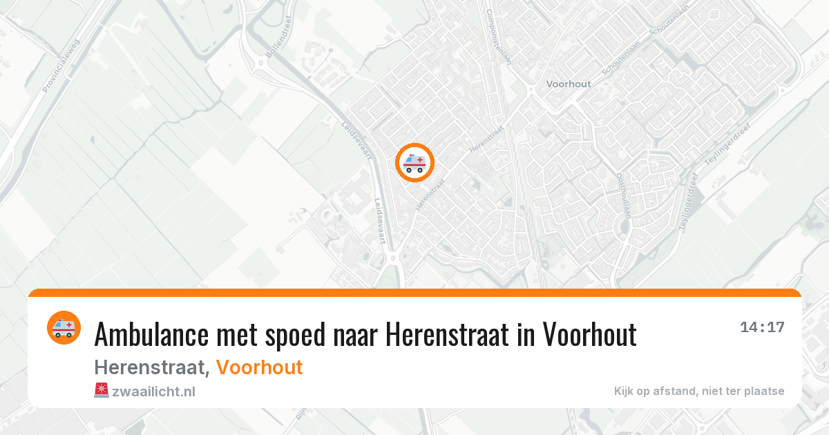 Ambulance met spoed naar Herenstraat in Voorhout — 24 mrt 2026