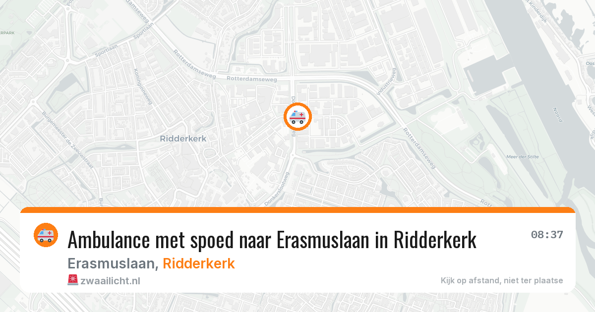 Ambulance met spoed naar Erasmuslaan in Ridderkerk — 23 mei 2026