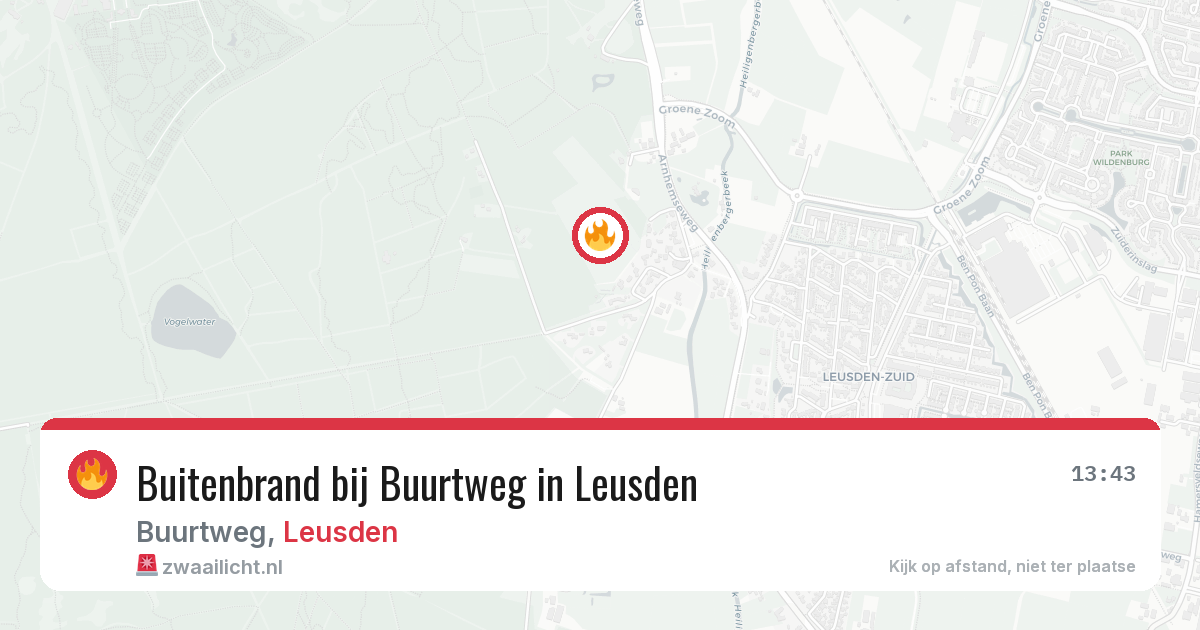 Buitenbrand bij Buurtweg in Leusden — 24 jun 2026