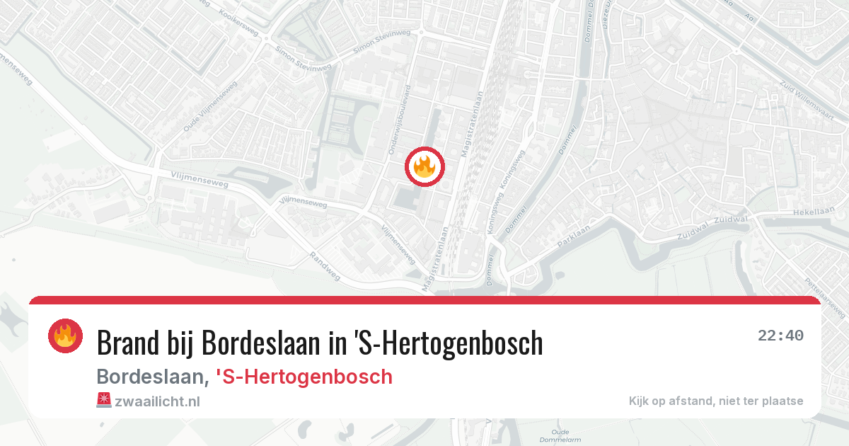 Brand bij Bordeslaan in 'S-Hertogenbosch — 9 jun 2026