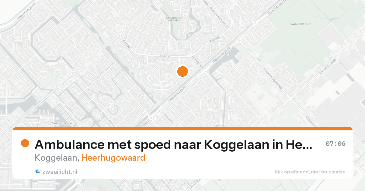 Ambulance met spoed naar Koggelaan in Heerhugowaard — 15 aug 2026