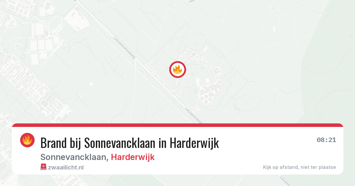 Brand bij Sonnevancklaan in Harderwijk — 24 mrt 2026