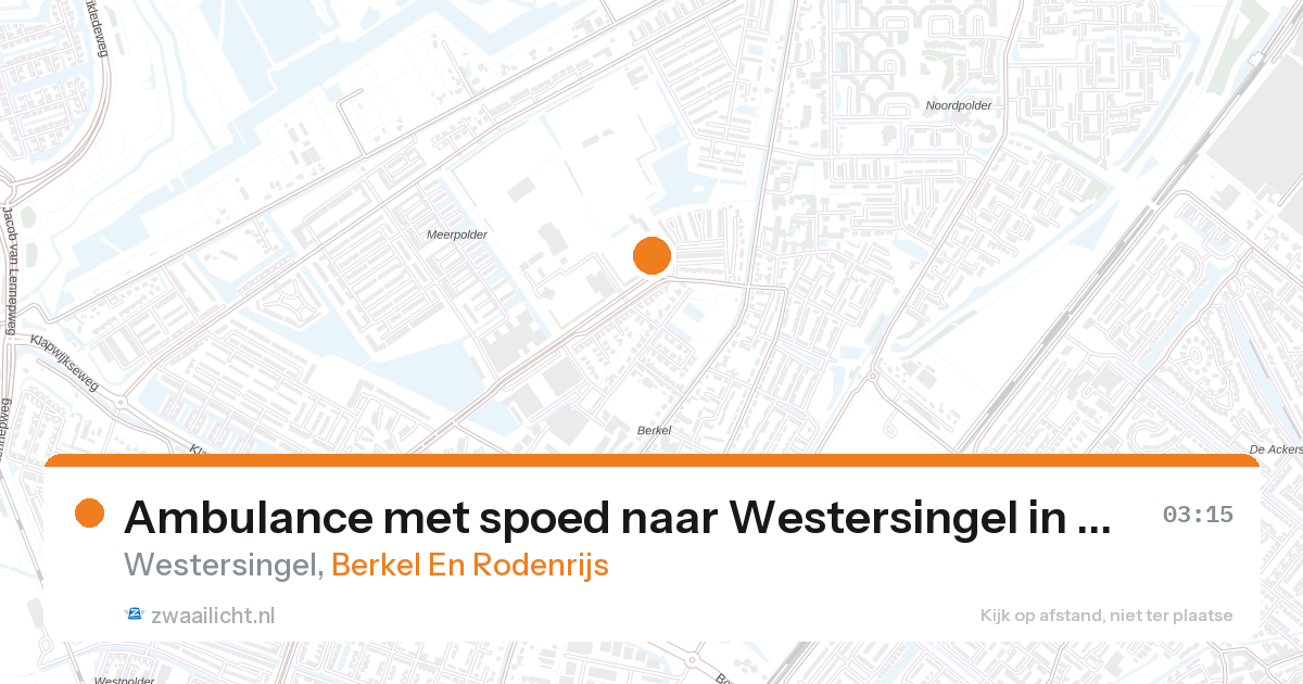 Ambulance met spoed naar Westersingel in Berkel En Rodenrijs — 7 feb 2026