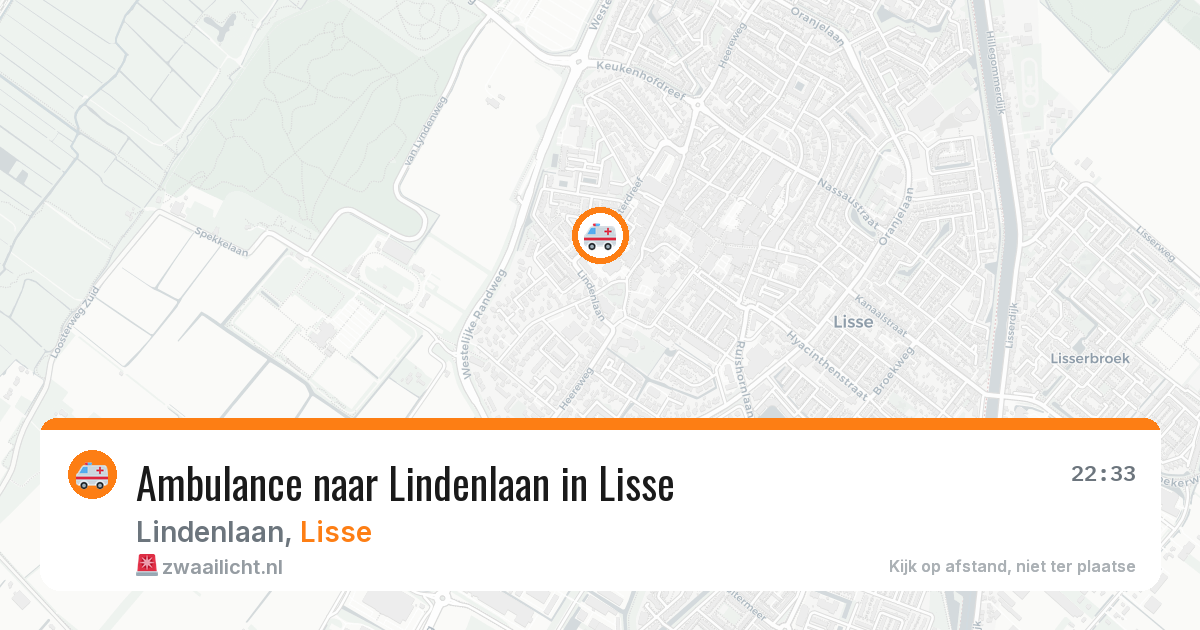 Ambulance naar Lindenlaan in Lisse — 29 jul 2026