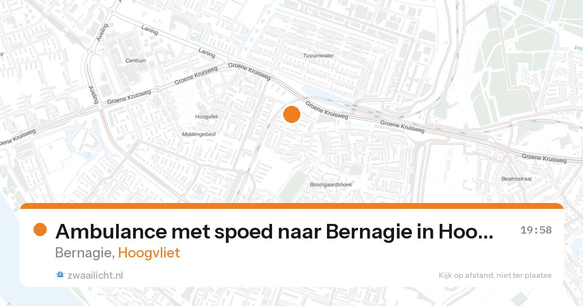 Ambulance met spoed naar Bernagie in Hoogvliet — 16 mrt 2026