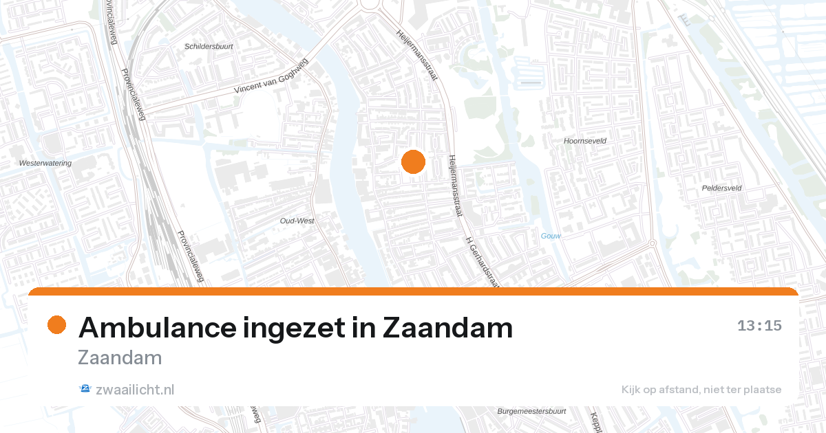 Ambulance ingezet in Zaandam — 28 aug 2026