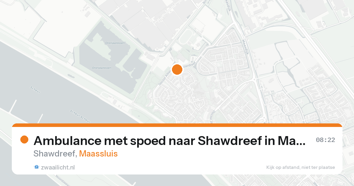 Ambulance met spoed naar Shawdreef in Maassluis — 17 aug 2026