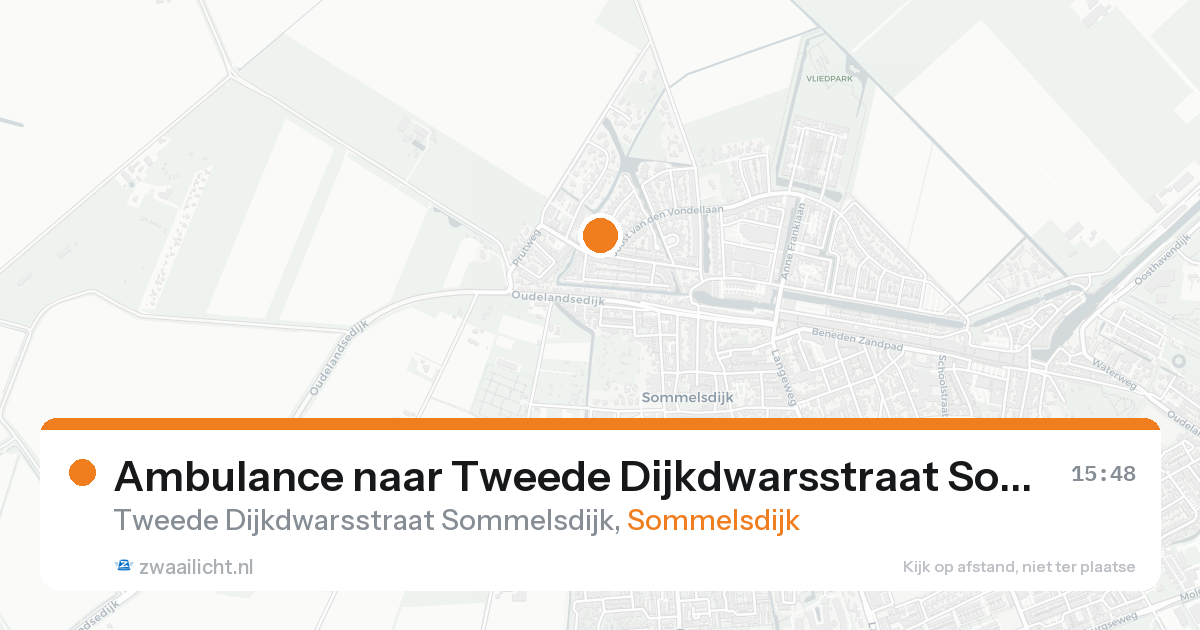 Ambulance naar Tweede Dijkdwarsstraat Sommelsdijk in Sommelsdijk — 3 jul 2026