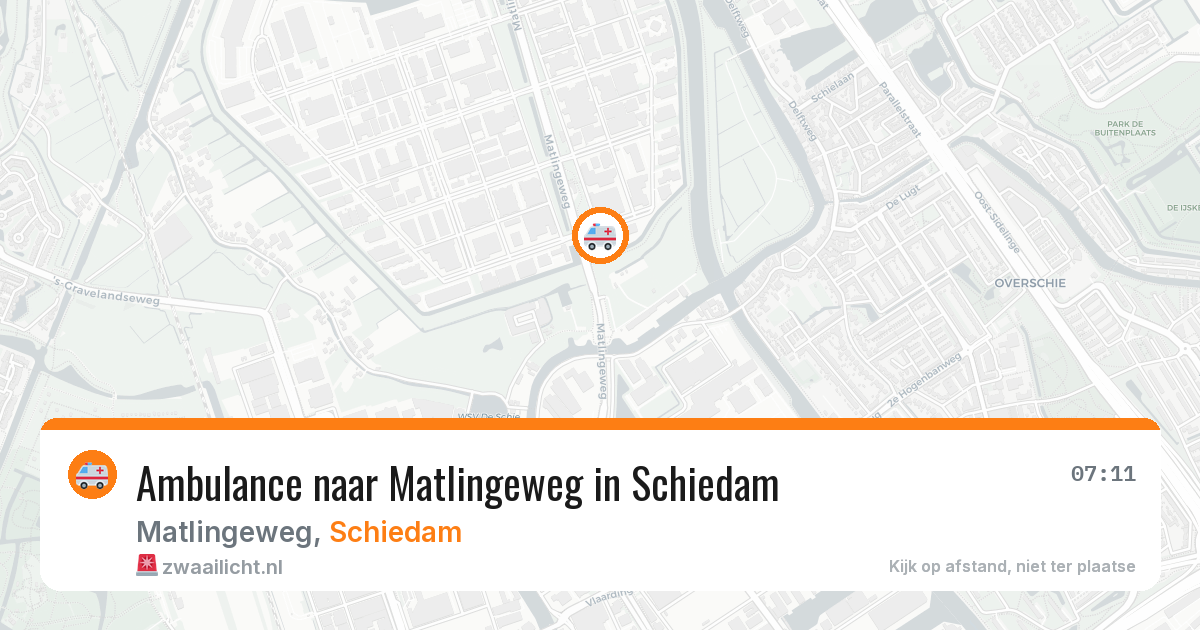 Ambulance naar Matlingeweg in Schiedam — 23 jun 2026