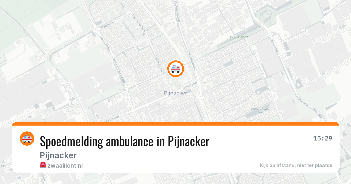 Spoedmelding ambulance in Pijnacker — 25 jun 2026