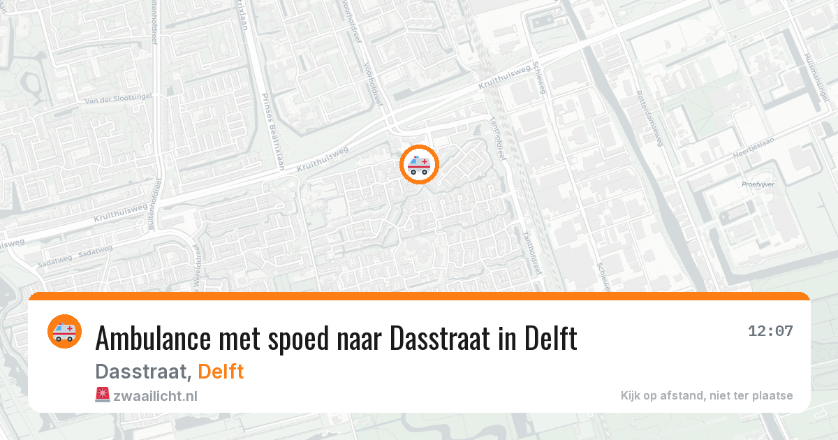Ambulance met spoed naar Dasstraat in Delft — 9 apr 2026