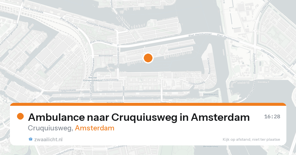 Ambulance naar Cruquiusweg in Amsterdam — 18 aug 2026