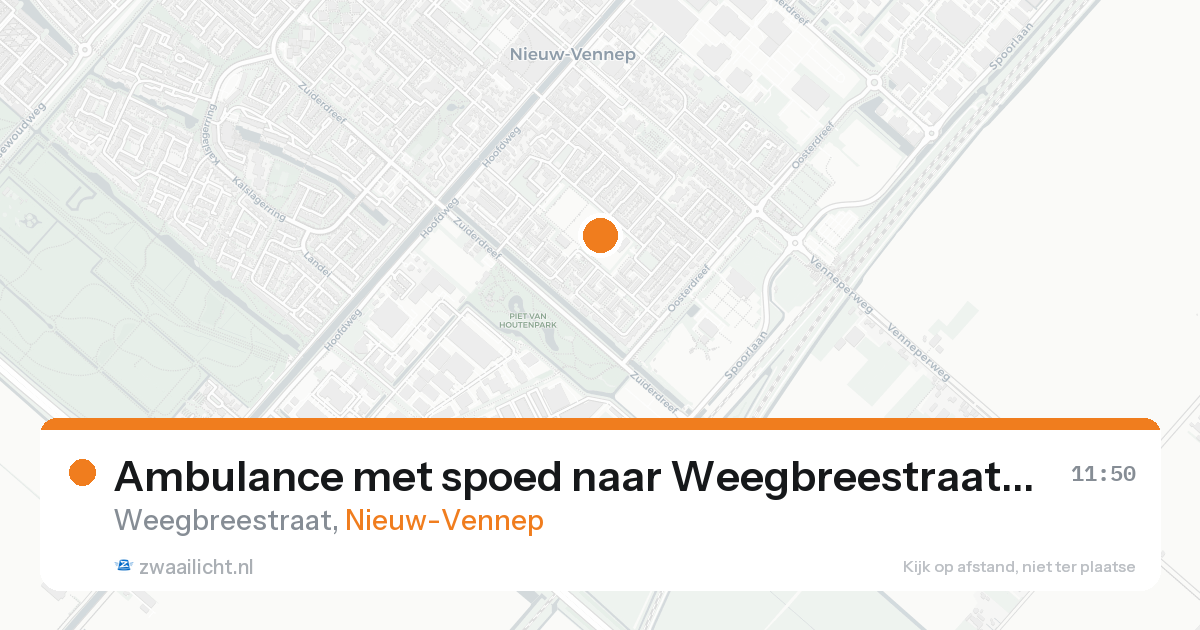 Ambulance met spoed naar Weegbreestraat in Nieuw-Vennep — 2 jun 2026