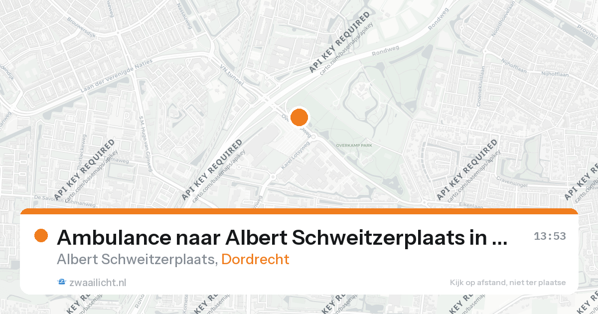 Ambulance naar Albert Schweitzerplaats in Dordrecht — 26 aug 2026