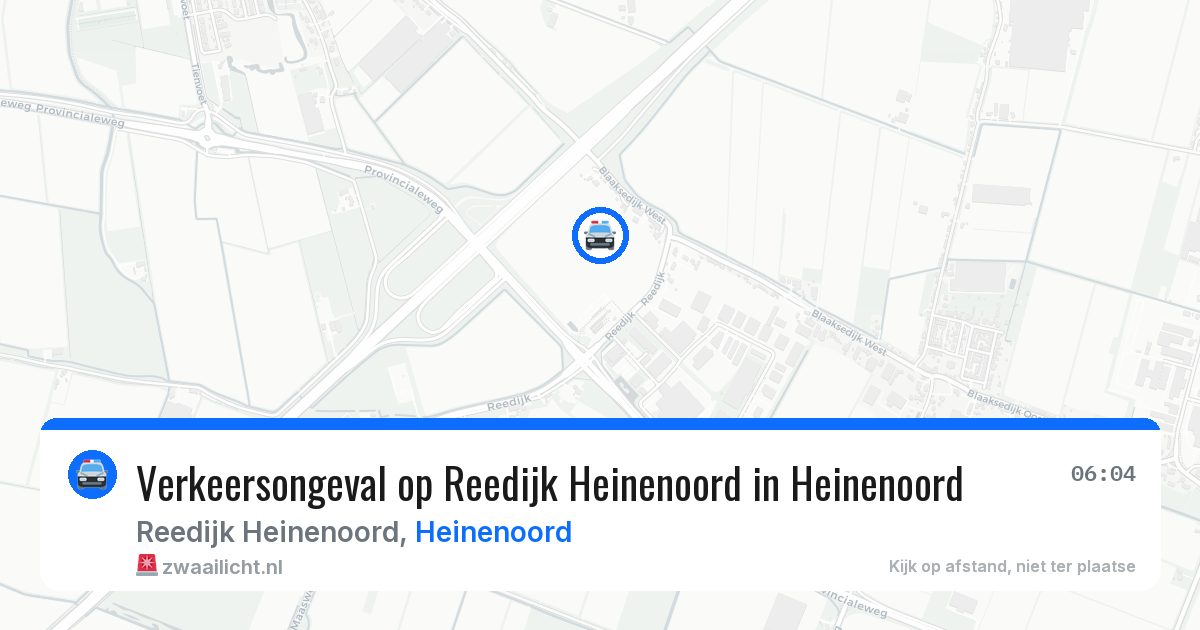 Verkeersongeval op Reedijk Heinenoord in Heinenoord — 26 mei 2026