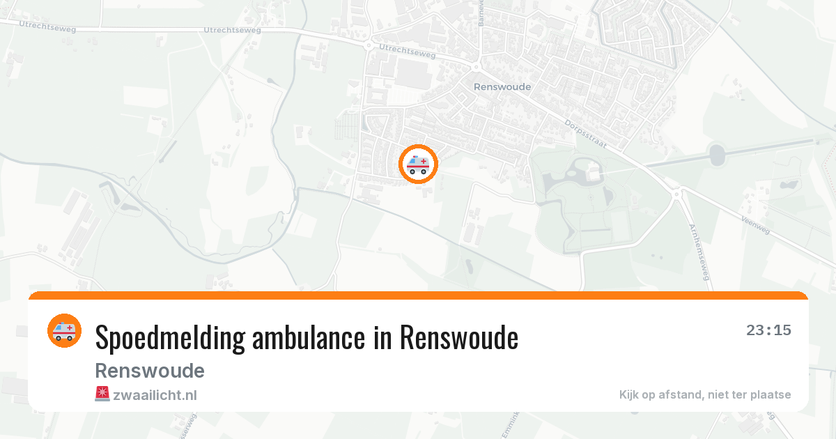 Spoedmelding ambulance in Renswoude — 11 aug 2026