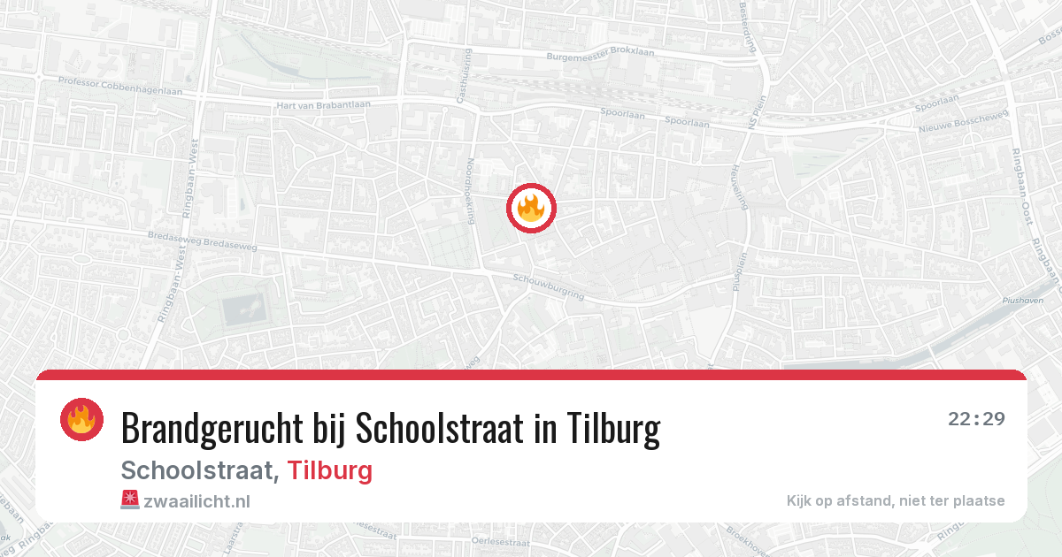 Brandgerucht bij Schoolstraat in Tilburg — 10 apr 2026