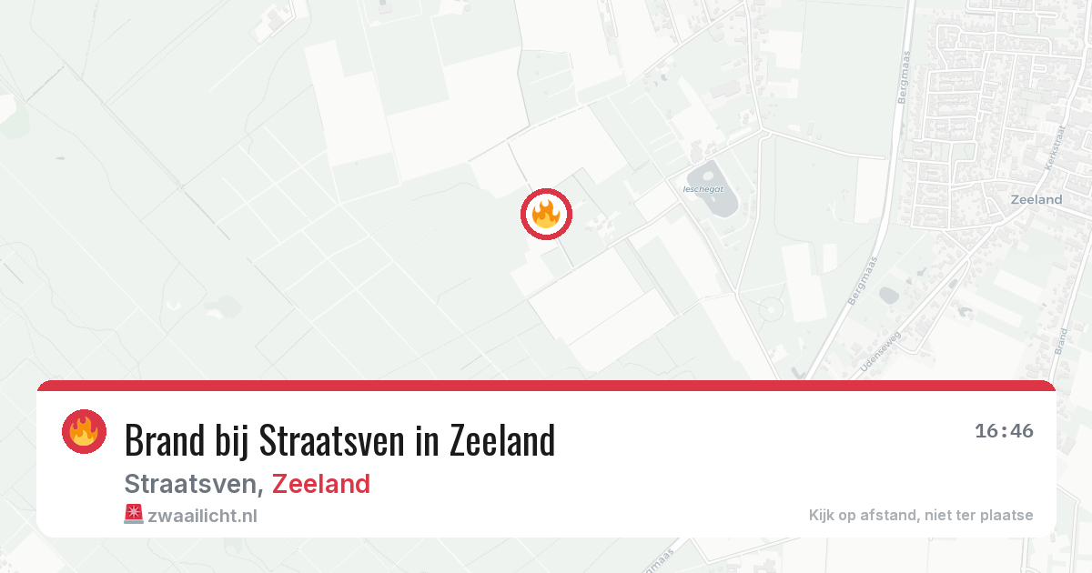 Brand bij Straatsven in Zeeland — 14 jun 2026