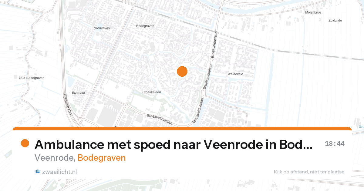 Ambulance met spoed naar Veenrode in Bodegraven — 28 mei 2026