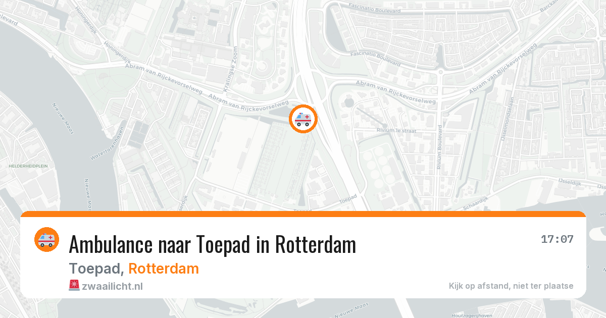 Ambulance naar Toepad in Rotterdam — 13 jul 2026