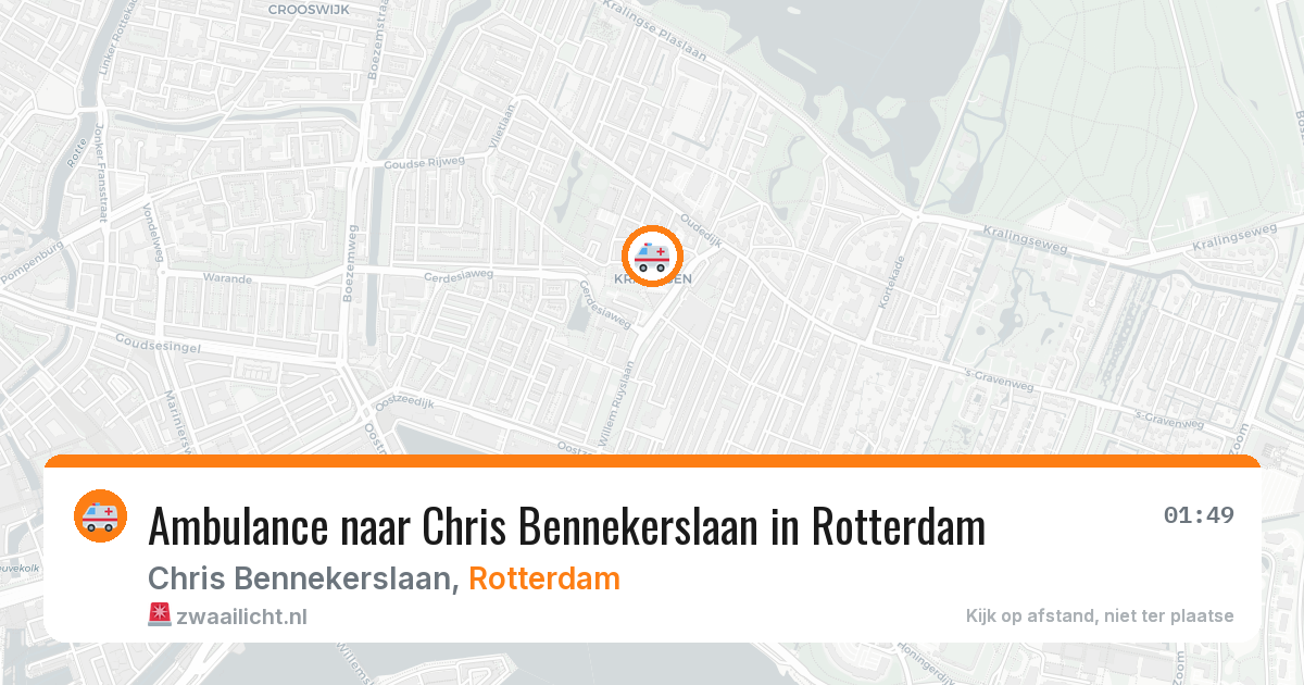 Ambulance naar Chris Bennekerslaan in Rotterdam — 29 mrt 2026