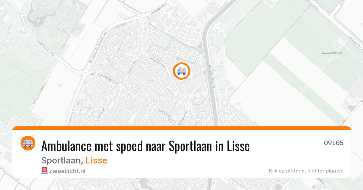 Ambulance met spoed naar Sportlaan in Lisse — 27 apr 2026