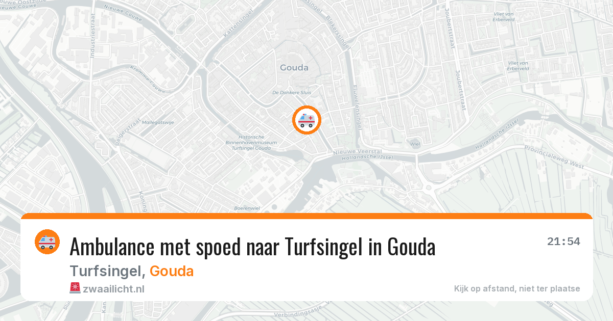 Ambulance met spoed naar Turfsingel in Gouda — 24 jan 2026