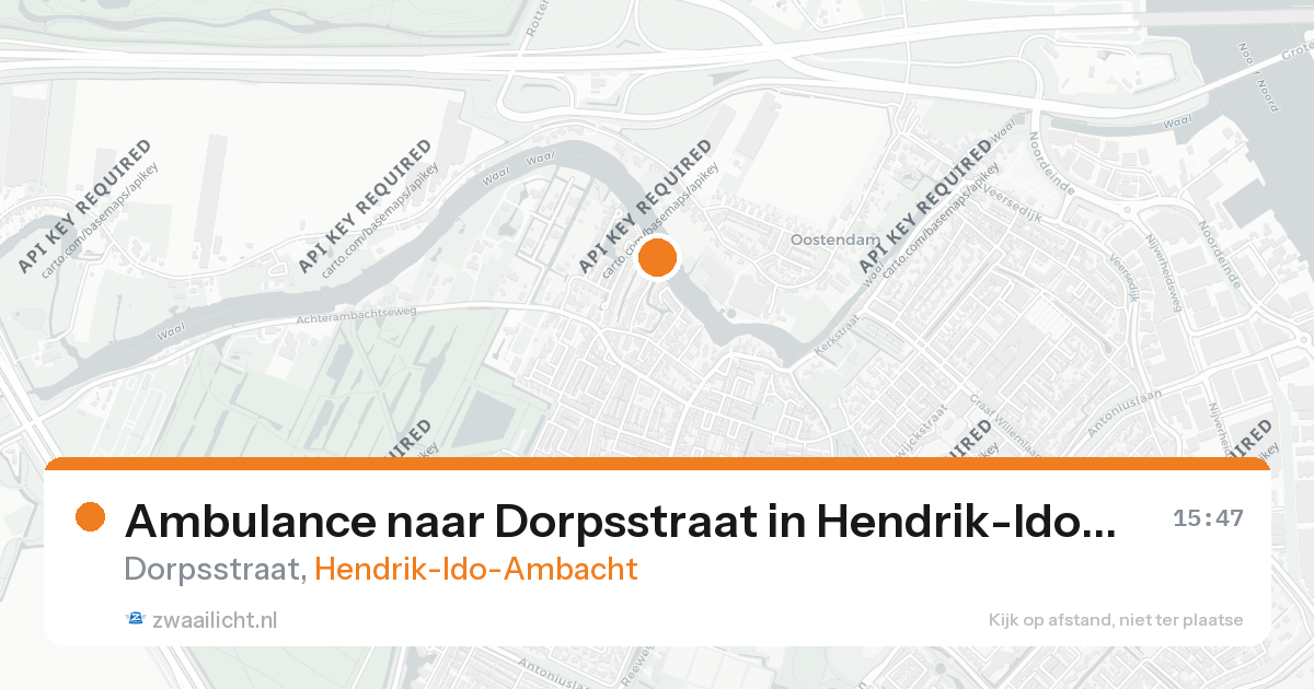 Ambulance naar Dorpsstraat in Hendrik-Ido-Ambacht — 26 aug 2026