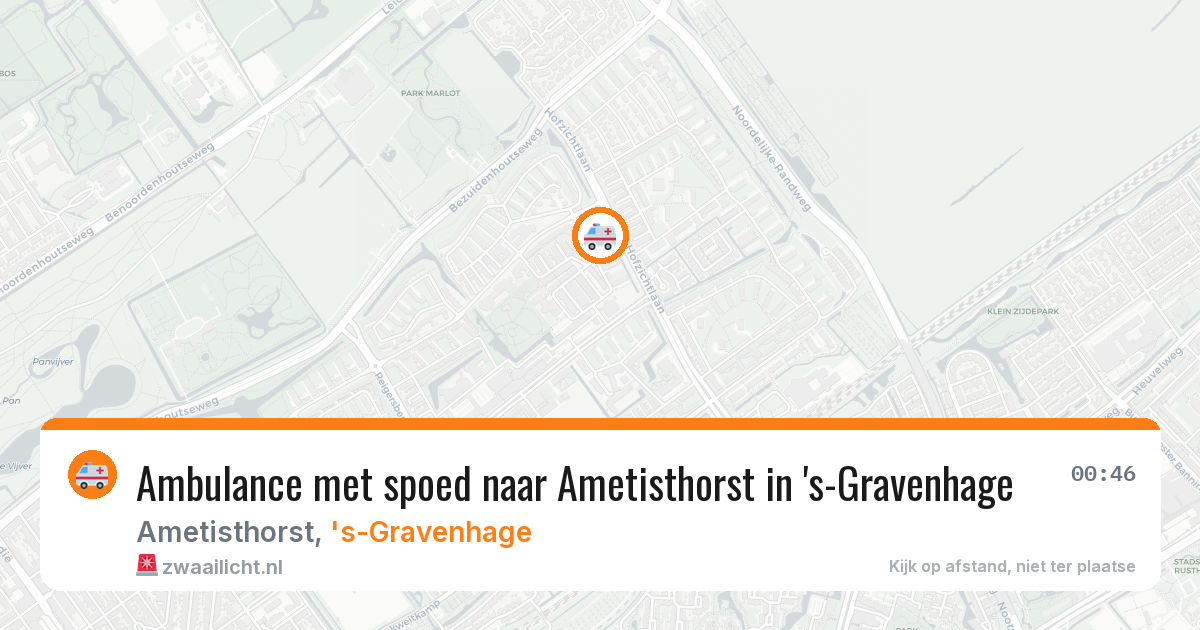 Ambulance met spoed naar Ametisthorst in 's-Gravenhage — 20 mei 2026