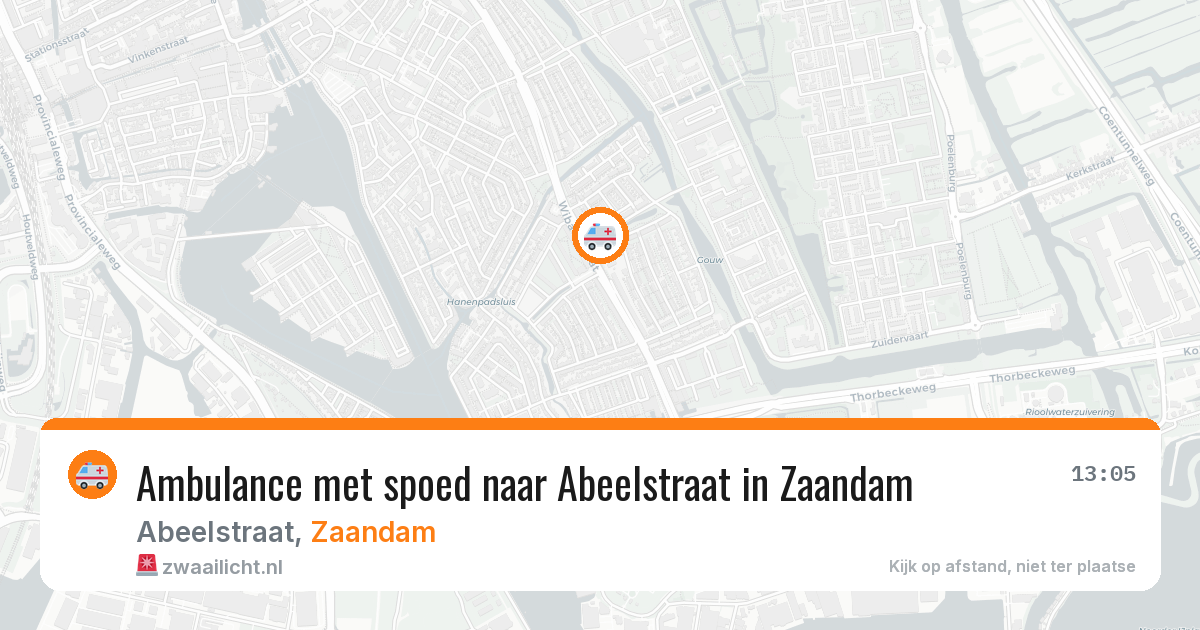 Ambulance met spoed naar Abeelstraat in Zaandam — 5 jul 2026