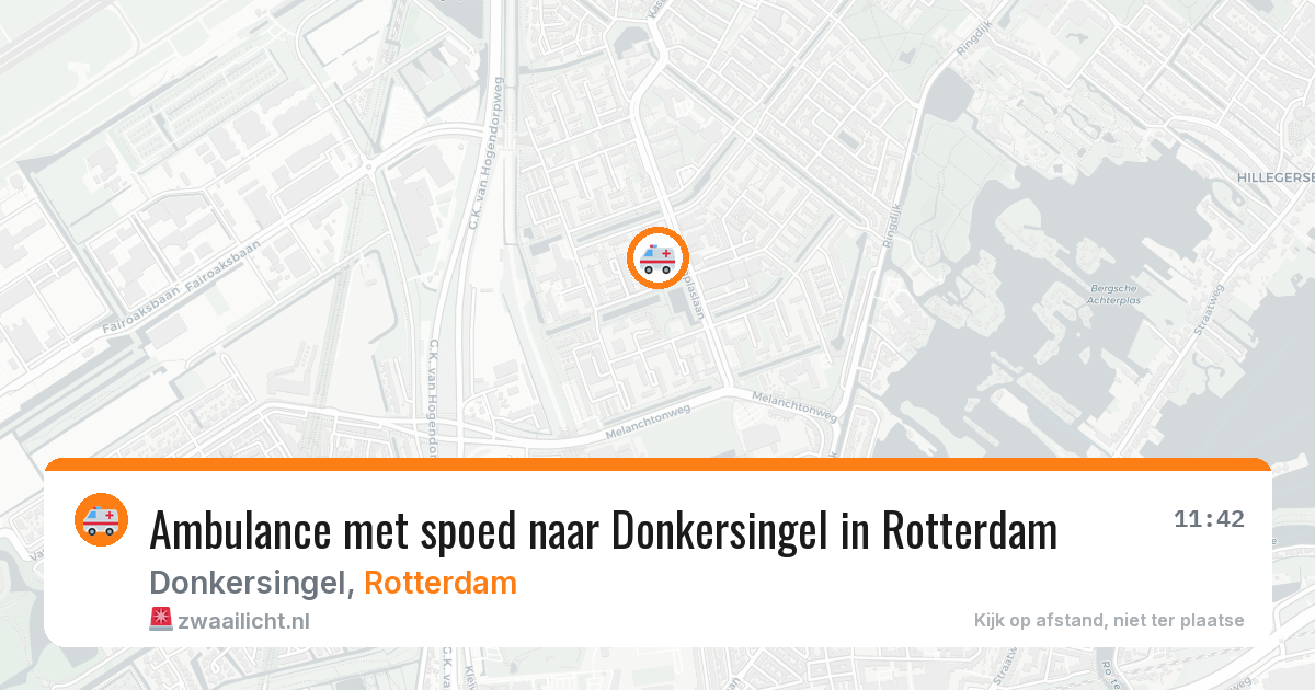 Ambulance met spoed naar Donkersingel in Rotterdam — 10 aug 2026