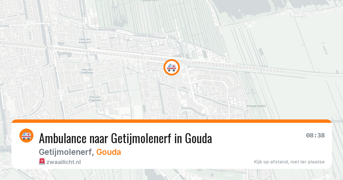 Ambulance naar Getijmolenerf in Gouda — 7 aug 2026