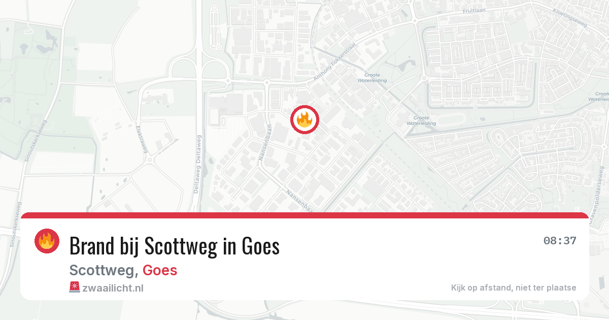 Brand bij Scottweg in Goes — 28 mei 2026