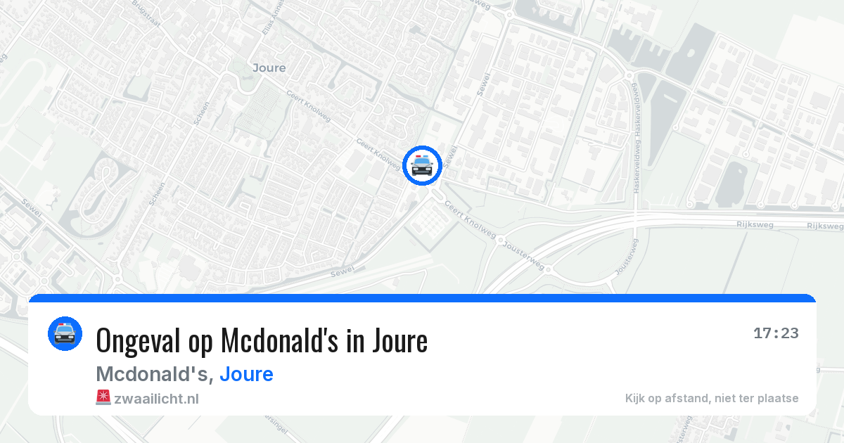 Ongeval op Mcdonald's in Joure — 23 jun 2026