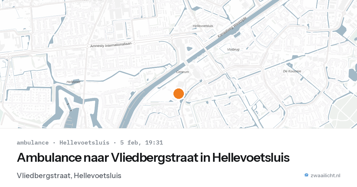 Ambulance naar Vliedbergstraat in Hellevoetsluis — 5 feb 2026
