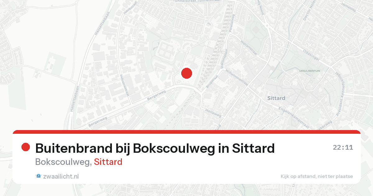 Buitenbrand bij Bokscoulweg in Sittard — 21 aug 2026