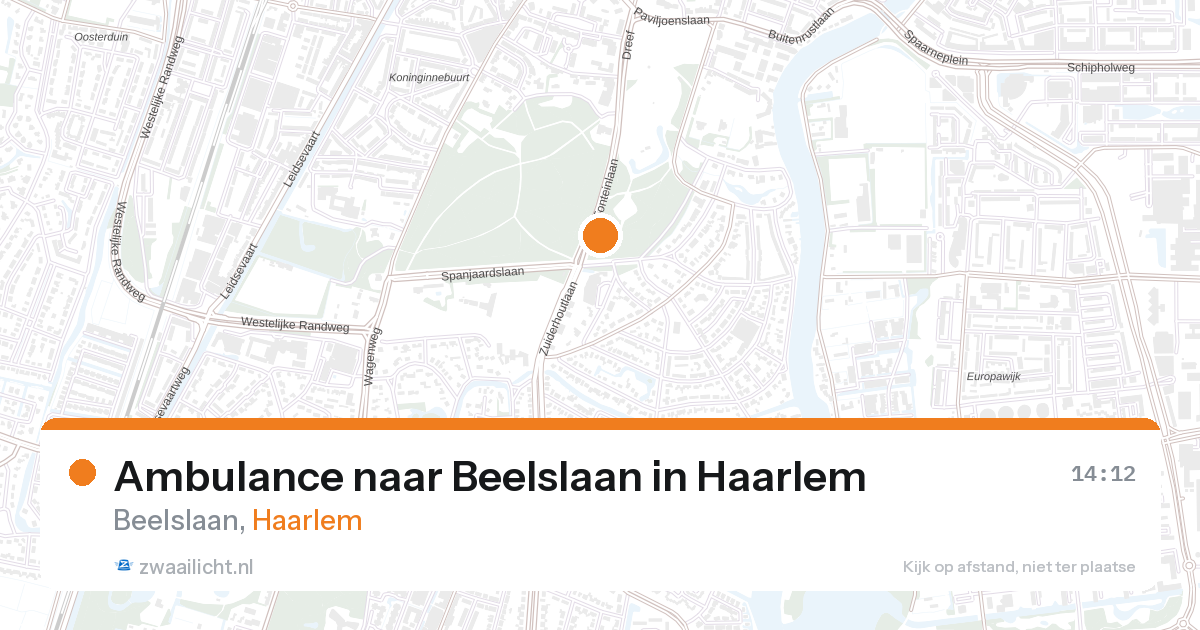 Ambulance naar Beelslaan in Haarlem — 28 aug 2026