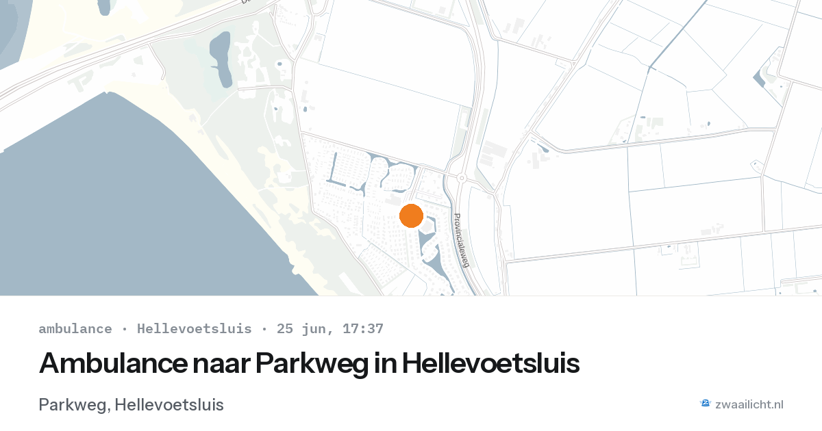 Ambulance naar Parkweg in Hellevoetsluis — 25 jun 2026