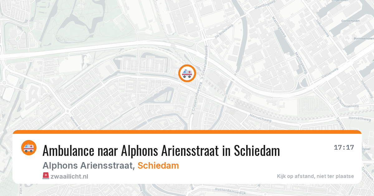 Ambulance naar Alphons Ariensstraat in Schiedam — 25 jul 2026